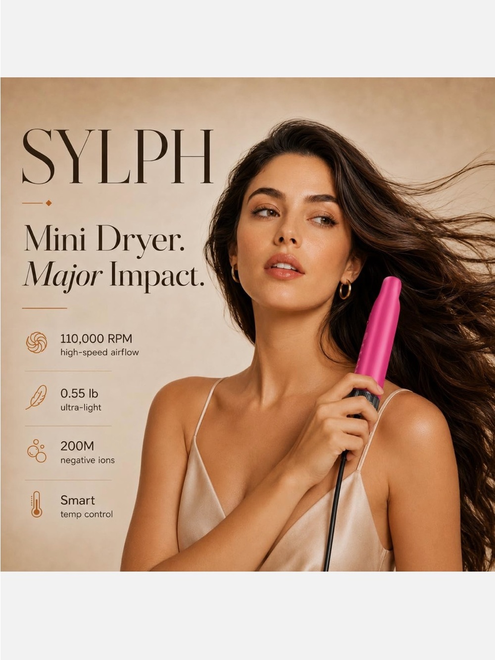 SYLPH Mini Dryer in Hot Pink